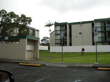 Hale Hoaloha Apts inside parking and play area Hilo